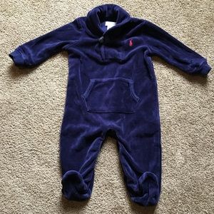 Ralph Lauren velour onesie